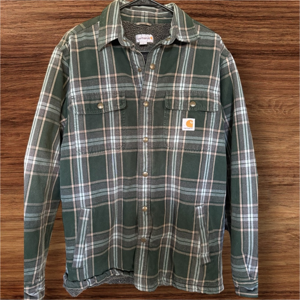 Carhartt Green Plaid Work Jacket